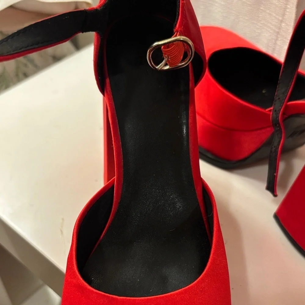 H&M Bold Red Platform Shoes